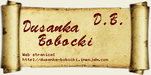 Dušanka Bobocki vizit kartica